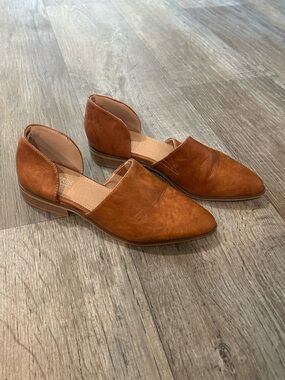 Women's Brown Pointed Toe Mule Flats Size 7